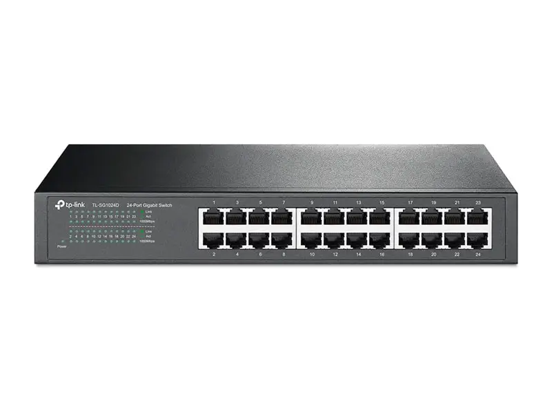 Switch TP-Link 24 Port TL-SG1024D 10/100/1000 Mbps Gigabit para escritorio / montaje en rack