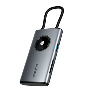 Docking Station CABLETIME CB93G USB-C a 6 Puertos: HDMI USB-A UBS-C 1SDTF