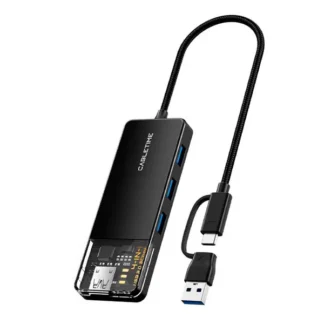 HUB CABLETIME CB03B USB-A + USB-C a 4 USB-A 3.0