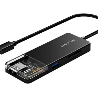 HUB CABLETIME CB04B USB-C a 6 Puertos : HDMI USB-A USB-C 1SD/TF Macbook Pro/Air
