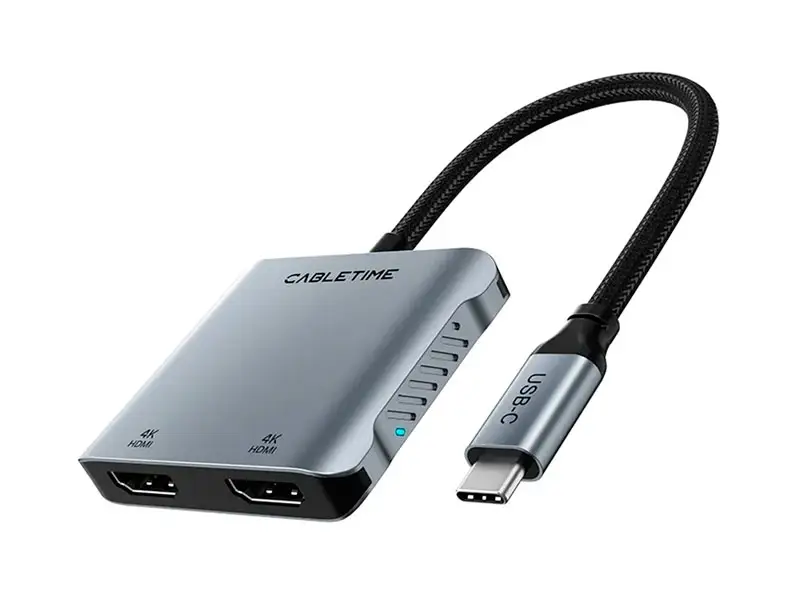 Adaptador USB-C a HDMI USB-C USB CABLETIME CB73G 4K PD100W