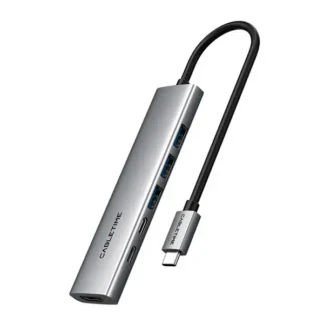 HUB CABLETIME HB01G USB-C a 6 Puertos : HDMI USB-A USB-C