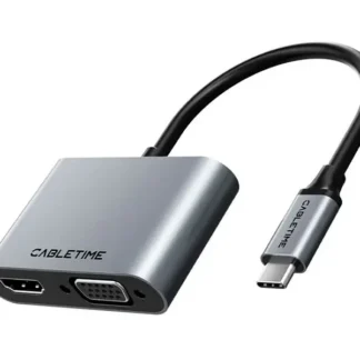 Adaptador USB-C a HDMI VGA CABLETIME CB41G 4K