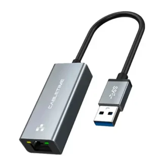 Adaptador USB a Ethernet Gigabit CABLETIME CB50G RJ45