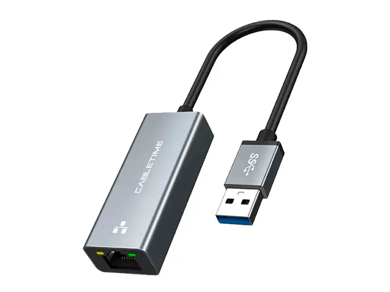 Adaptador USB a Ethernet Gigabit CABLETIME CB50G RJ45