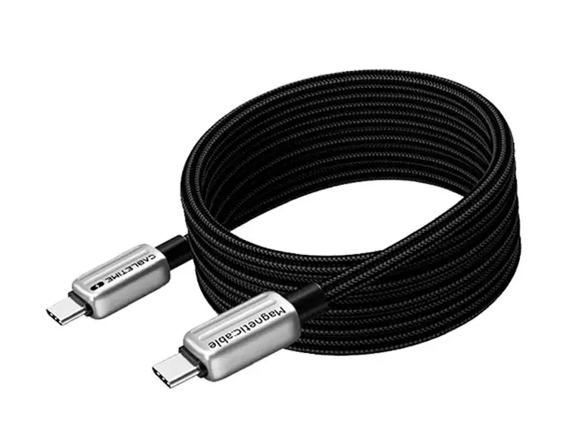 Cable USB-C a USB-C 1mt CABLETIME CU08H 240w Magnetico Black