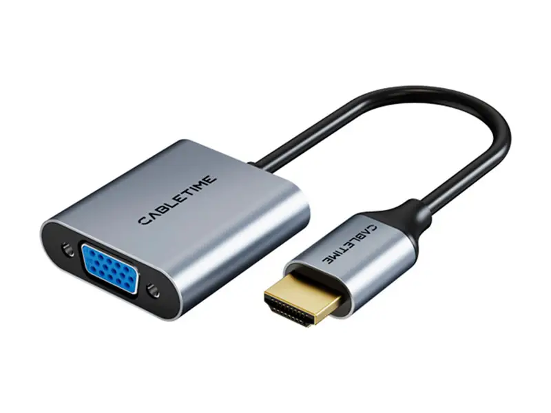 Adaptador HDMI a VGA CABLETIME CP53G 1080P