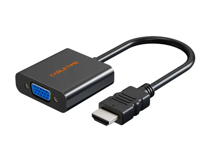 Adaptador HDMI a VGA CABLETIME CP52B 1080P