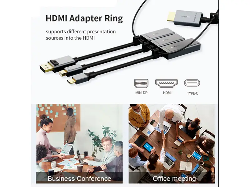 Adaptador DisplayPort a HDMI CABLETIME CP20A 4K 60Hz - Imagen 3