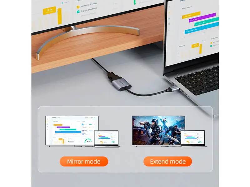Adaptador HDMI a VGA CABLETIME CP53G 1080P - Imagen 3