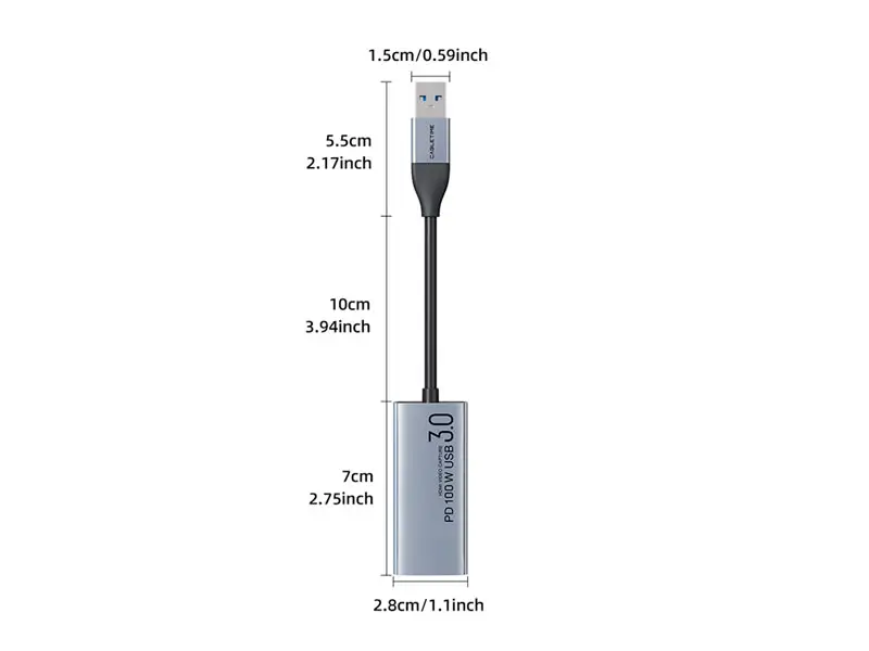Capturador de Video CABLETIME CB66G HDMI a USB 3.0 1080P 100W - Imagen 3
