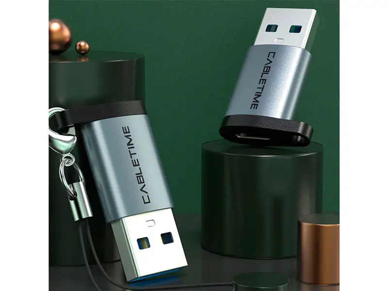 Adaptador USB a USB-C CABLETIME CP73G Macho/Hembra - Imagen 3