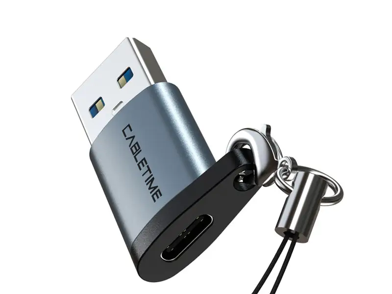 Adaptador USB a USB-C CABLETIME CP73G Macho/Hembra