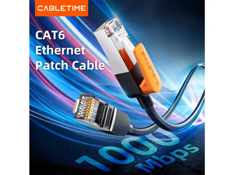 PATCH CORD CAT-6 2mts CABLETIME 26AWG 250MHz - Imagen 3