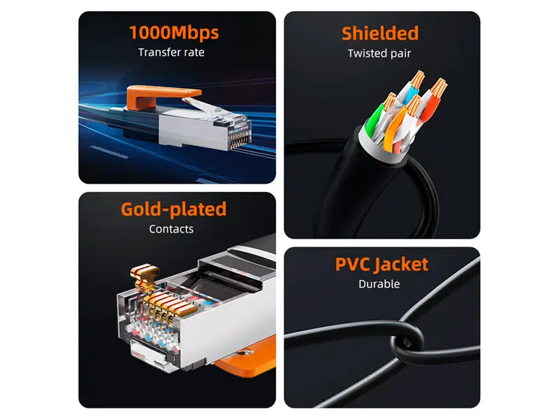 PATCH CORD CAT-6 2mts CABLETIME 26AWG 250MHz - Imagen 2
