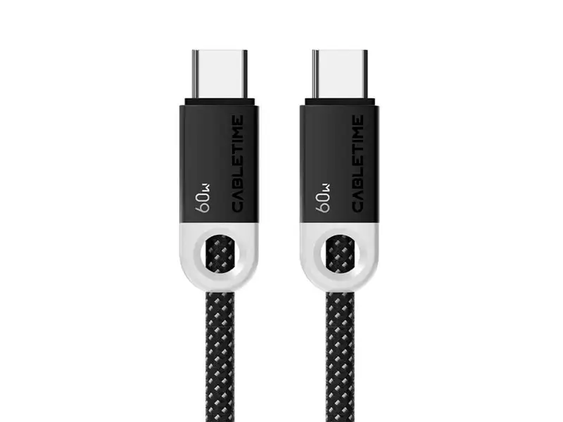 Cable USB-C a USB-C 1mt CABLETIME CUP4H PD60W Black