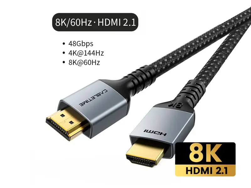 Cable HDMI a HDMI 3mts CABLETIME CH11N 8K 60Hz Para Ps5 Xbox TV - Imagen 2