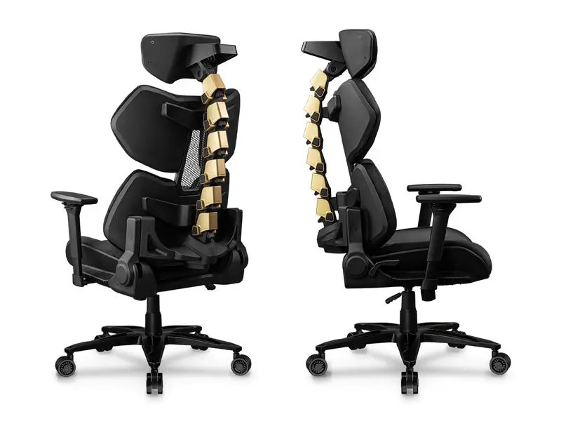 Silla Gaming Cougar Terminator Elite Gold 150 grados 135kg Black - Imagen 3