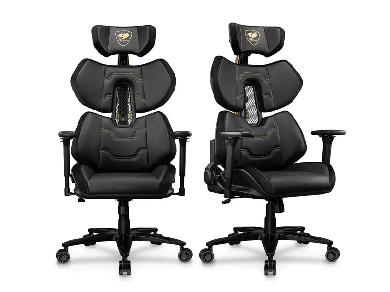 Silla Gaming Cougar Terminator Elite Gold 150 grados 135kg Black - Imagen 2