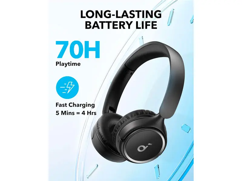 Auricular Soundcore H30i Bluetooth 5.3 70Hr 20Hz Black A3012Z11 - Imagen 2