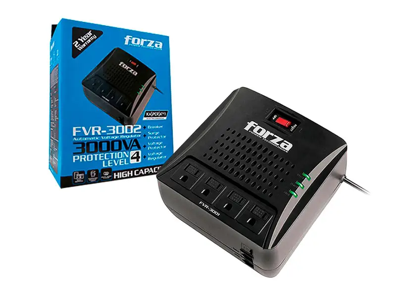Estabilizador Forza 3000VA(1500w) FVR-3002 4 tomas 220v - Imagen 3