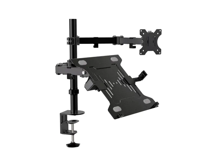 Soporte Klip Xtreme para 1 monitor 32″ y 1 laptop 15.6″ (KMM-301)