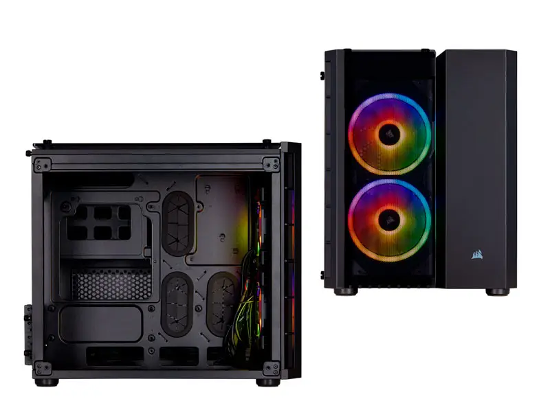 Case Corsair Crystal 280X RGB/Micro-ATX Black - Imagen 2