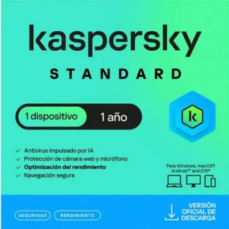 Antivirus Kaspersky Standar 1PC 12 Meses Digital