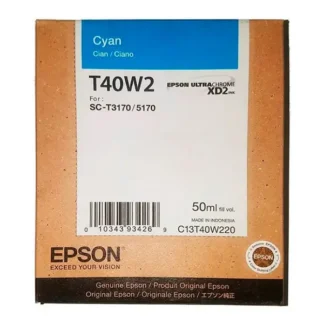 Botella de Tinta Epson T40W220 Cian 50ml T3170M