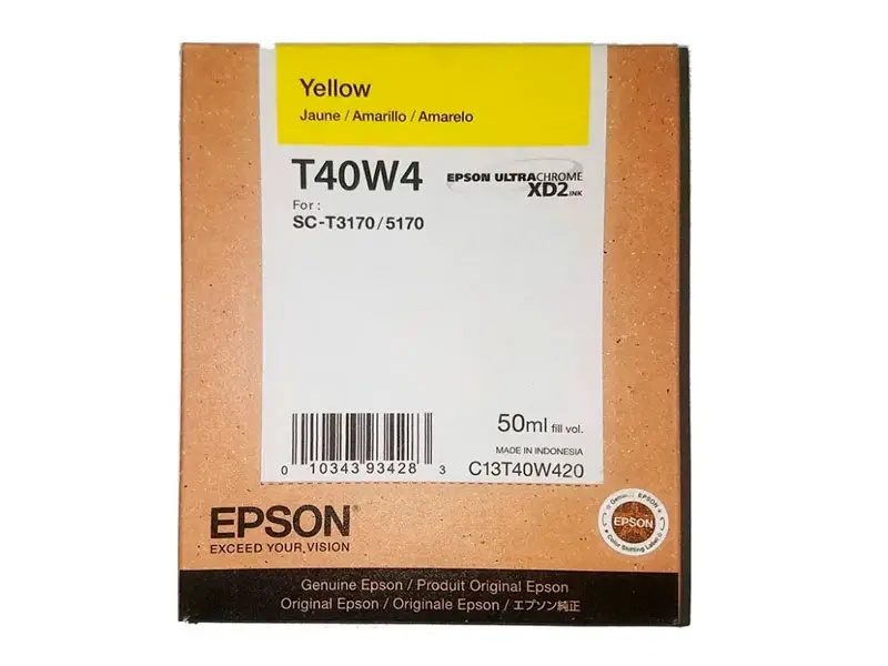Botella de Tinta Epson T40W420 Yellow 50ml T3170M