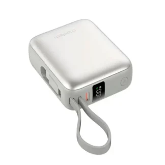 Power Bank CHOETECH B832-SL Mini 10000mAh 35W con pantalla y cable integrado Silver