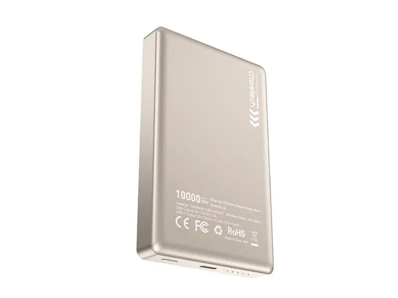 Power Bank Magnetico B739-CCCWH CHOETECH 10000mAh USB-C 20W MagSafe Blanco - Imagen 2
