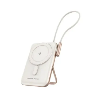 Power Bank Magnetico B735-CCWH CHOETECH 10000mAh USB-C y Soporte 20W MagSafe Blanco