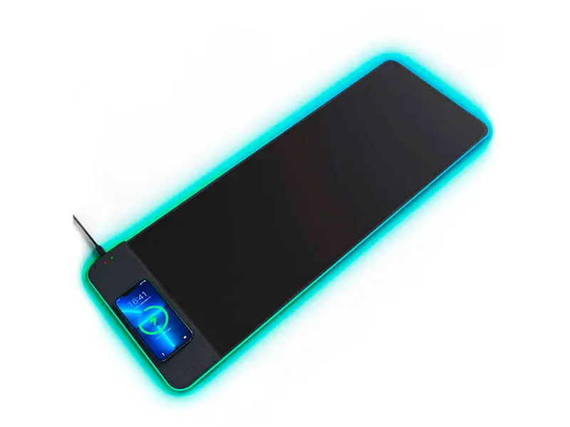 Mouse Pad RGB T543-F CHOETECH + carga rapida Qi 15W 300 x 900 mm