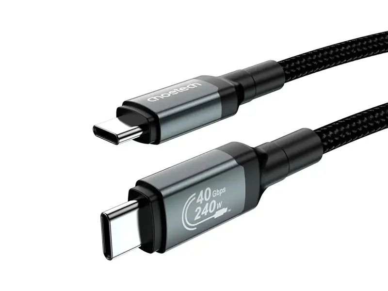 Cable USB-C a USB-C 1.2mts Choetech XCC-1040 PD240W 40Gbps 8K - Imagen 2