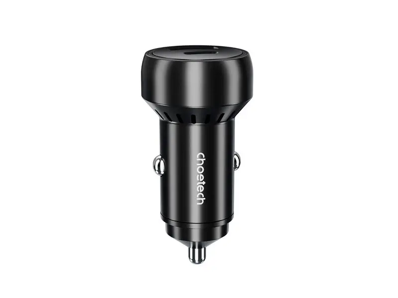Cargador TC0014 CHOETECH de coche 60W USB-C + USB-A Retroiluminacion Led - Imagen 2