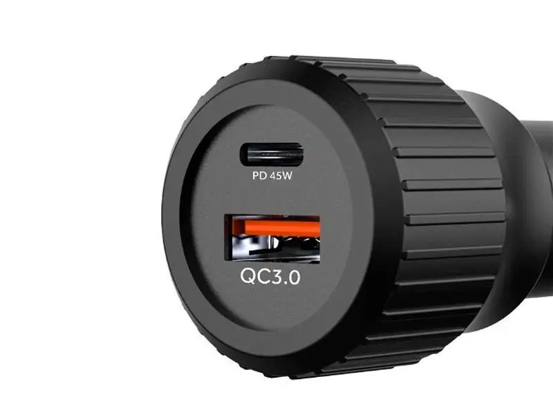 Cargador TC0010 CHOETECH de coche 63W Dual USB-C 45W + USB-A 18W + QC3.0 - Imagen 3
