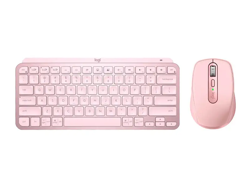 Combo Logitech MX Teclado Keys Mini + Mouse ANYWHERE 3S Rose