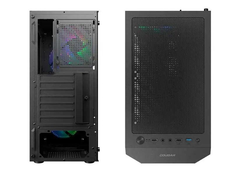 Case Cougar MX110 RGB System Build version + Fuente Atlas 650 Mid tower Black - Imagen 3
