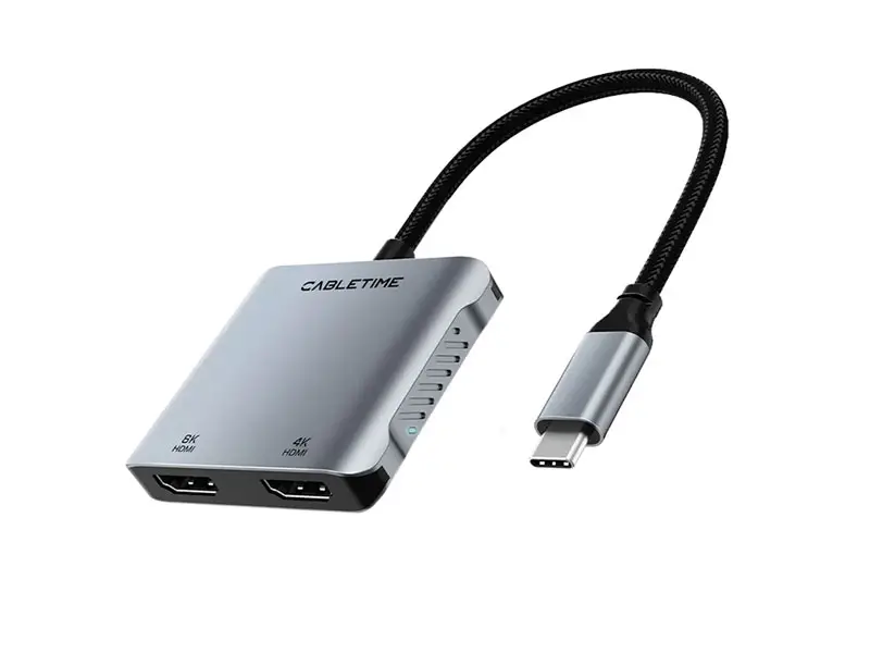 Adaptador USB-C a HDMI USB USB-C CABLETIME CB70G 4K 8K PD100W