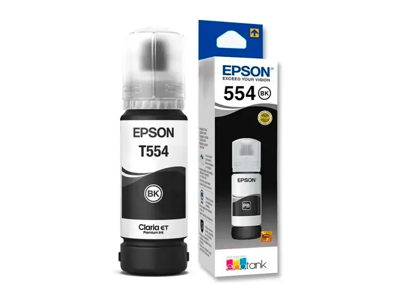 Botella de Tinta Epson T554120-AL Negro Pigmentado L8160 - Imagen 2