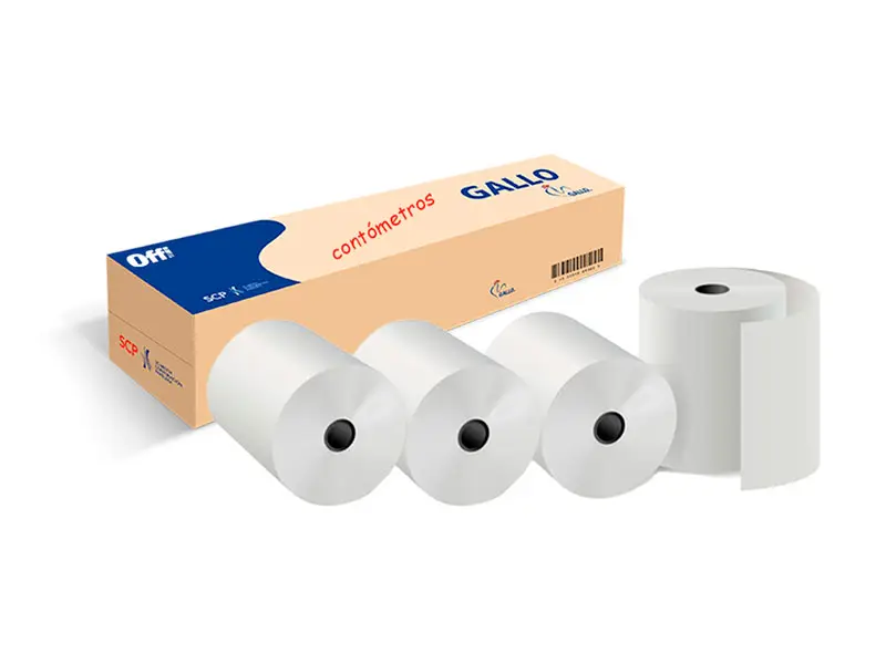 CONTOMETRO TERMICO GALLO 80mm x 80mt Negro (caja x 20 Rollo)