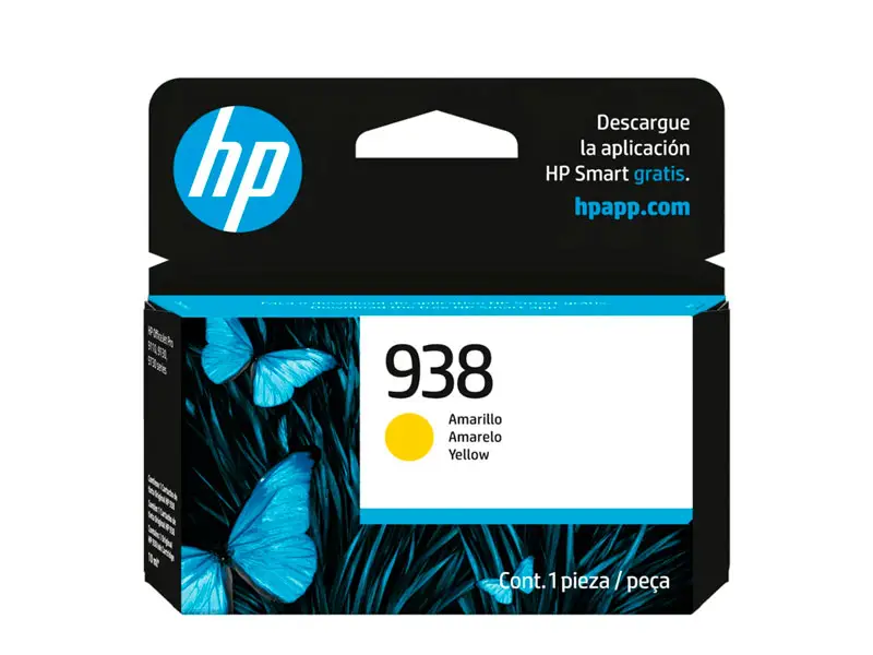 Cartucho de Tinta HP 938 Yellow Original (4S6X7PL) Officejet Pro 9110/9130/9730 rinde 800 Pgs