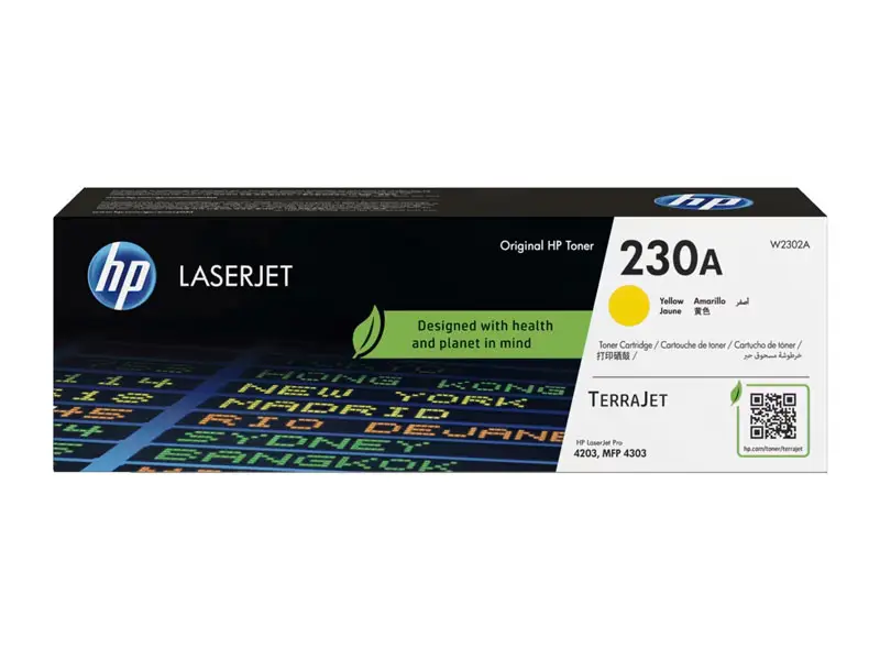 Toner HP 230A W2302A Amarillo 4203 4303 1800 pag