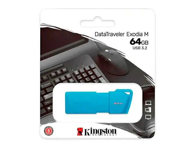 Memoria USB 3.2 64GB Kingston DataTraveler Exodia Celeste