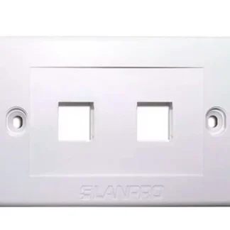 Face Plate Lanpro UL 2 Port Blanco