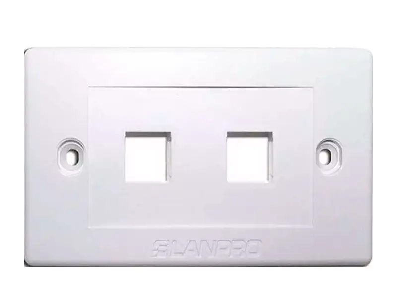Face Plate Lanpro UL 2 Port Blanco