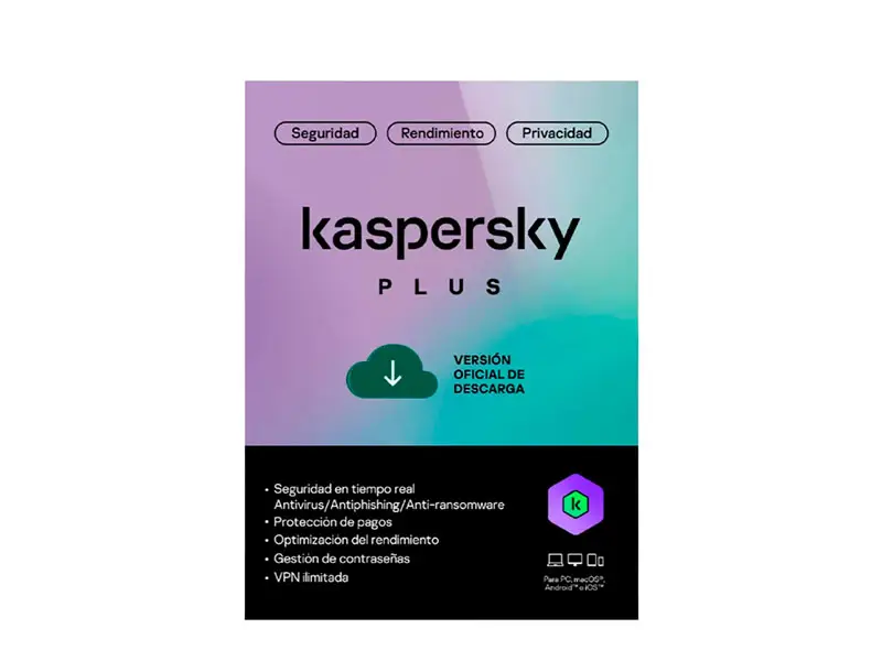 Antivirus Kaspersky Plus 10PC x 12 Meses