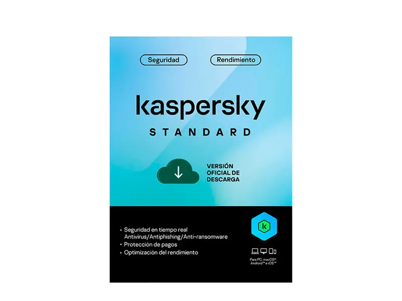 Antivirus Kaspersky Standar 5PC x 1 AÑO