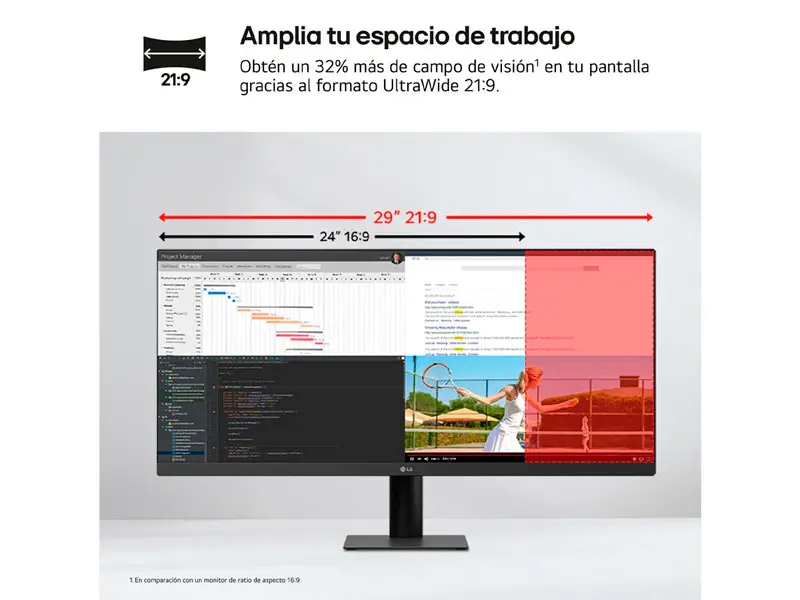 Monitor 34 LG 34U511A-B UW-QHD UltraWide IPS/HDMI/5ms/DP - Imagen 3